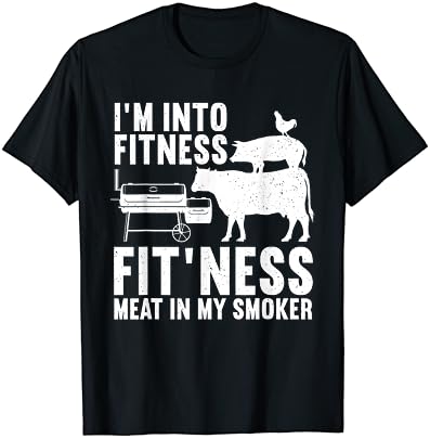 Funny BBQ Meat Smoking Art For Men Women Barbeque Griller T-Shirt